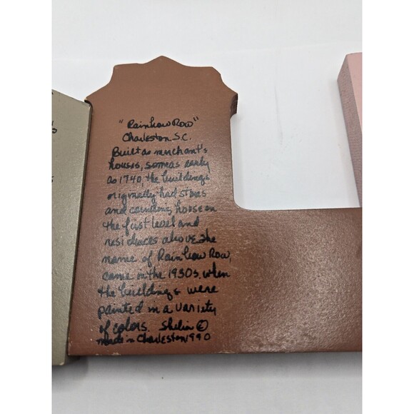 VTG 1990' & 92' Shelia’s Collectibles Rainbow Row Charleston SC 4 Pieces Signed - Picture 11 of 12